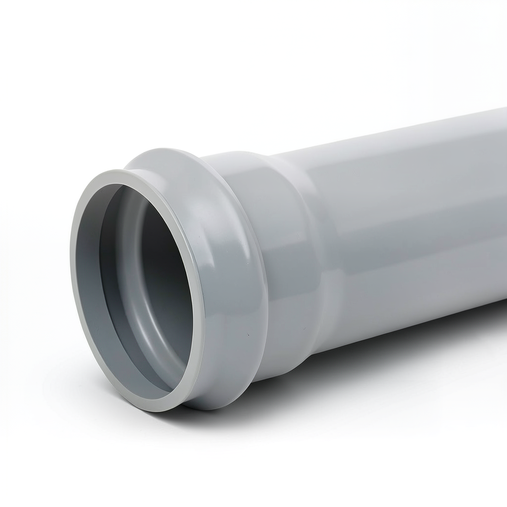 UPVC Plastic Pipe 6 Bar Pressure 250 mm OD 7.3 mm Thickness Gray
