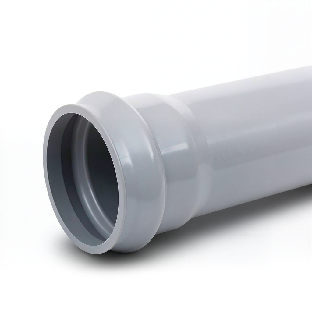 UPVC Pipe Nominal Pressure 6 Bar Outside Diameter 280 mm Thickness 8.2 mm Grey Color