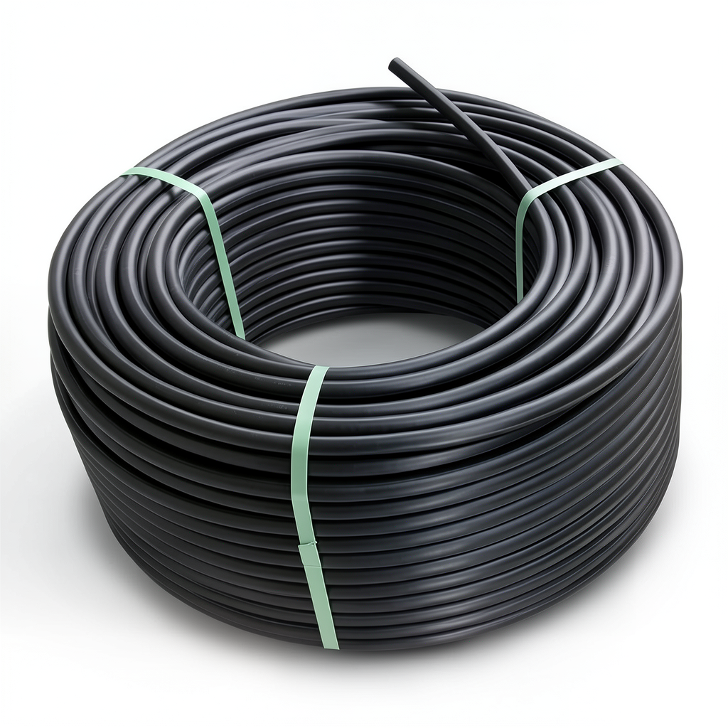 HDPE Coil Pipe PN 12.5 Bar PE 80, 75 mm Diameter, SDR 11, Black