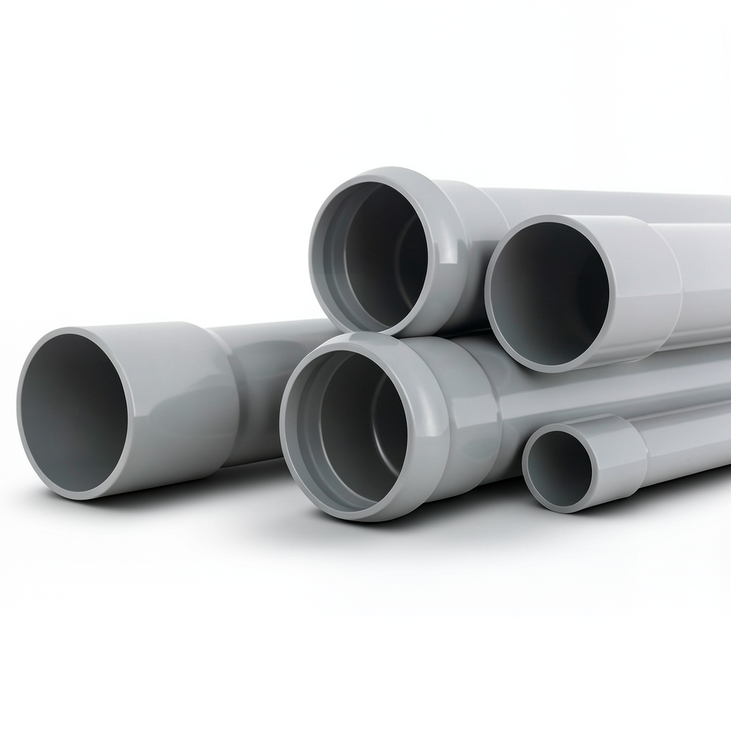 UPVC Pipes Schedule 80 Size 1 inch Thickness 4.6 mm Gray