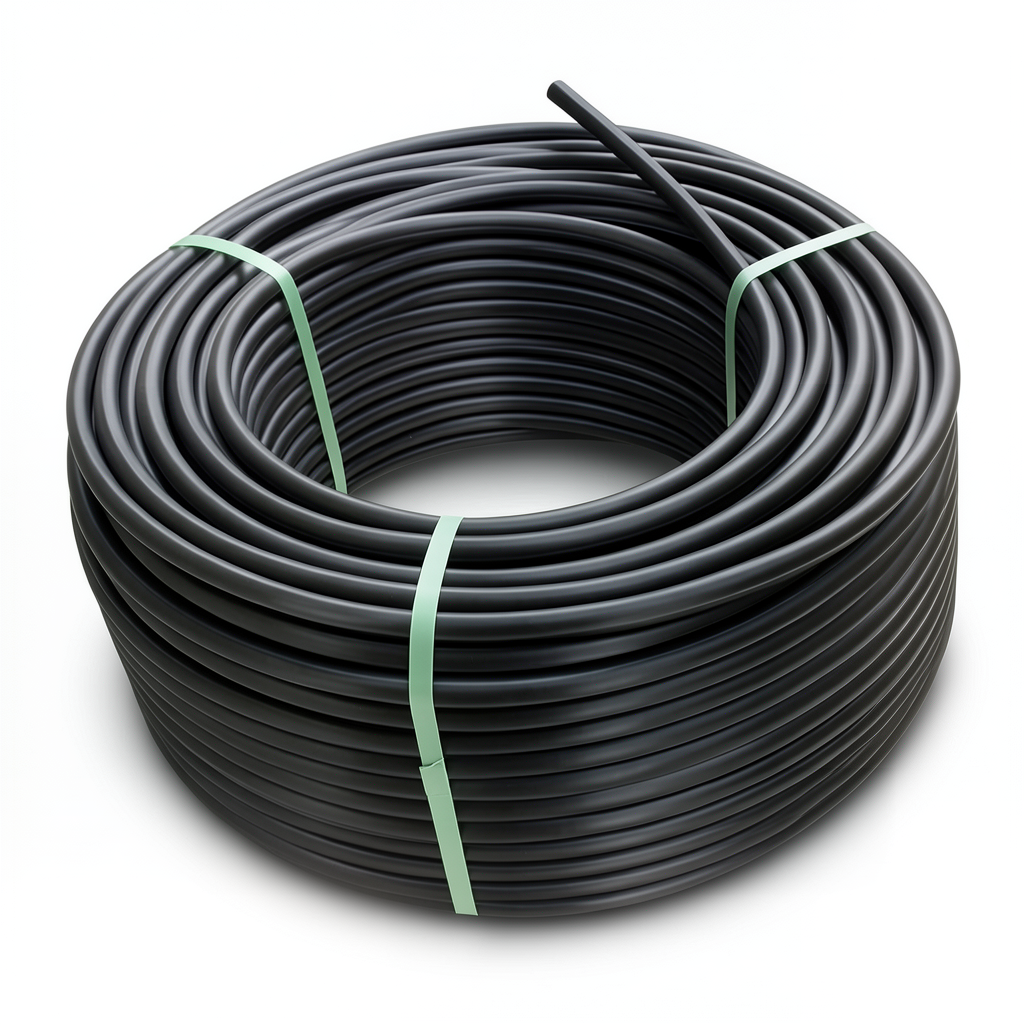 لفة أنابيب بلاستيك HDPE ضغط 12.5 بار PE 80 قطر خارجي 90 مم SDR 11 لون أسود