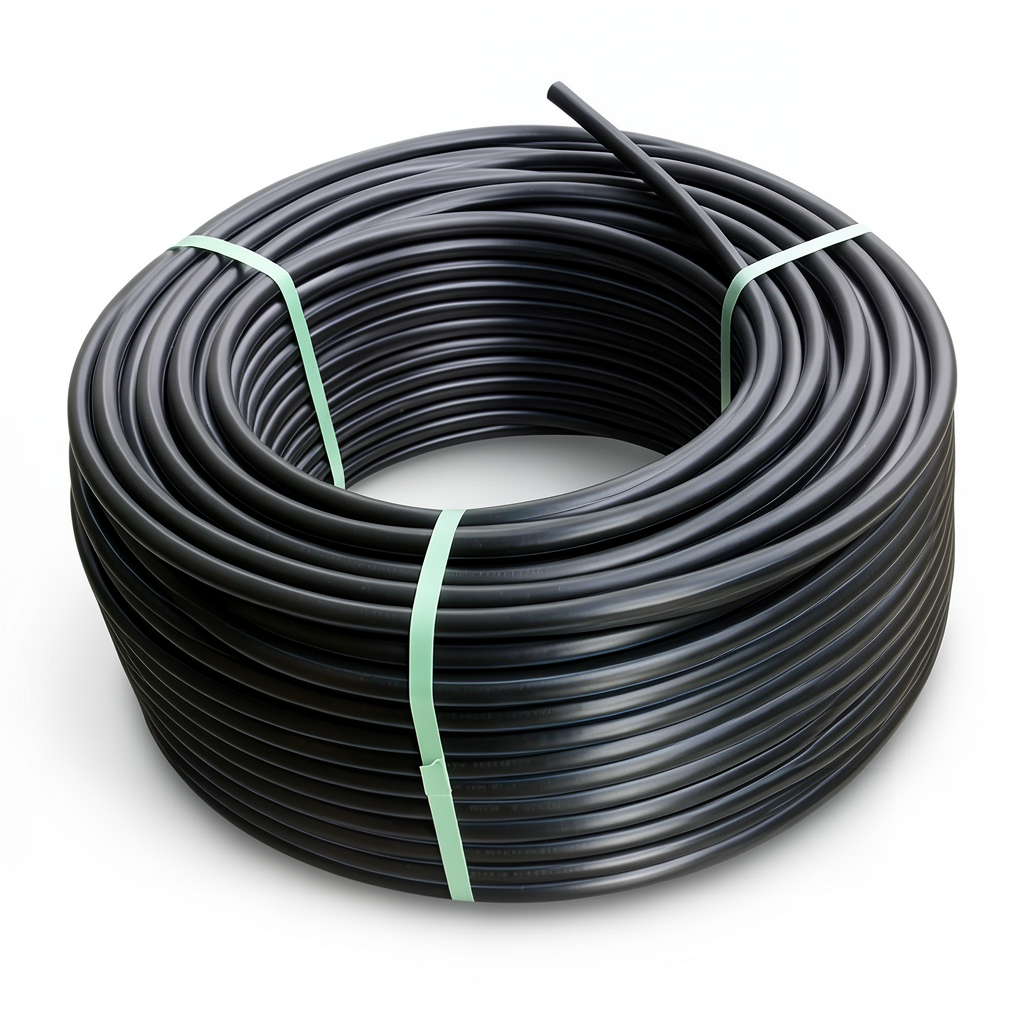 لفة أنابيب HDPE ضغط 12.5 بار PE 80 قطر خارجي 110 مم SDR 11 لون أسود
