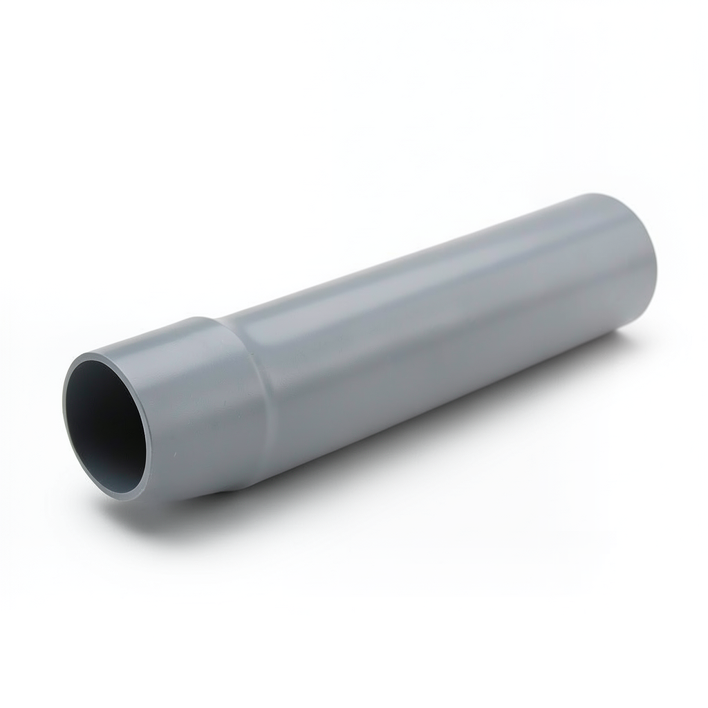 UPVC Plastic Pipe 2 Bar Pressure 560 mm Size 4.5 mm Thickness Gray Color