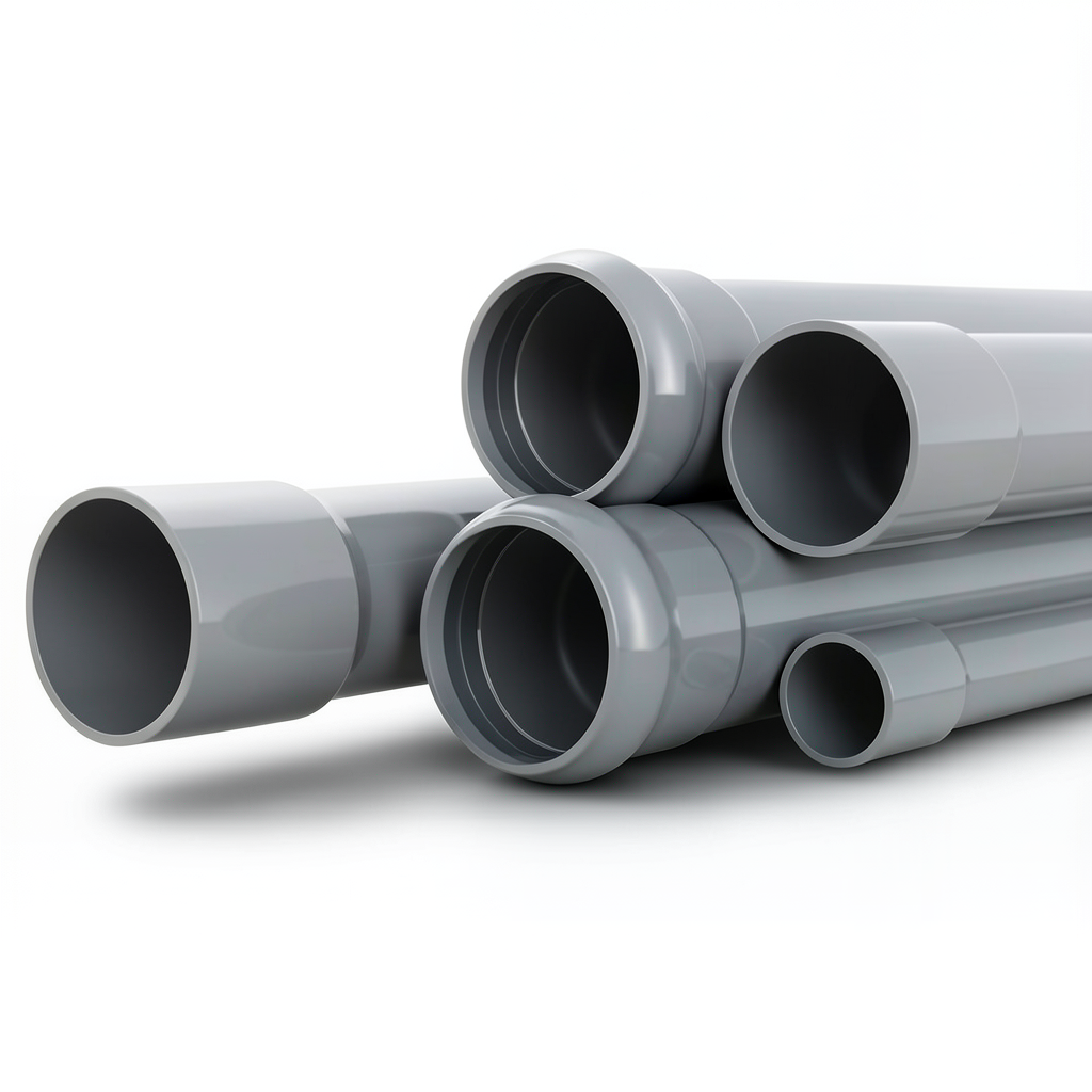 أنابيب UPVC مقاس ¾ إنش سمك 3.9 مم لون رمادي