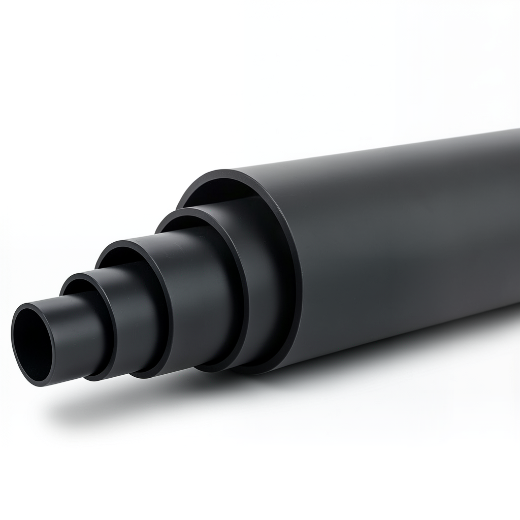 مواسير HDPE ضغط 6 بار PE 80 قطر خارجي 225 مم SDR 22 لون أسود