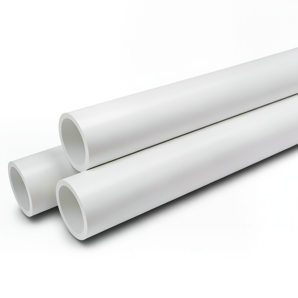 مواسير UPVC جدول 40 مقاس ½ إنش سمك 2.8 مم لون أبيض