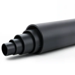 HDPE Polyethylene Plastic Pipe 6 Bar Pressure PE 80 Outer Diameter 400 mm SDR 22 Black