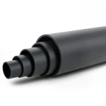 HDPE Polyethylene Plastic Pipe Pressure 6 Bar PE 80 Size 450 mm SDR 22 Black