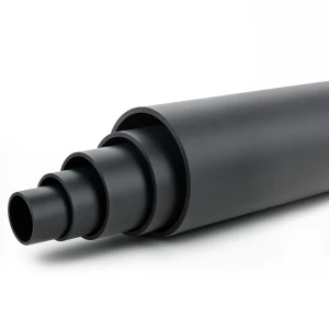 HDPE Polyethylene Plastic Pipe Pressure 6 Bar PE 80 Size 450 mm SDR 22 Black
