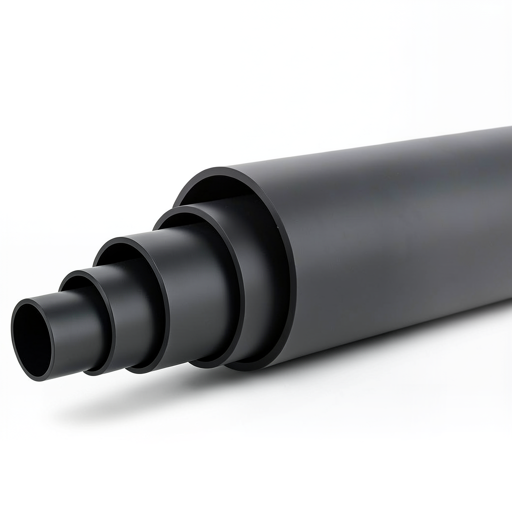 HDPE Pipe Nominal Pressure 6 Bar PE 80 OD 500 mm SDR 22 Black