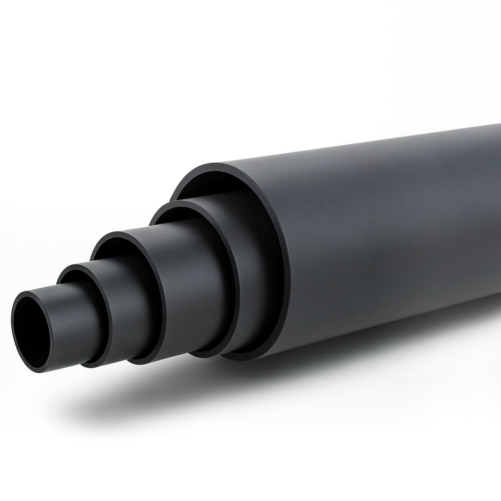 أنابيب HDPE ضغط 6 بار PE 80 قطر خارجي 560 مم SDR 22 لون أسود
