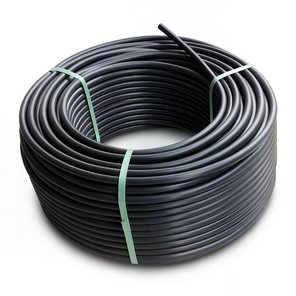 لفة أنابيب HDPE ضغط 6 بار PE 80 قطر خارجي 90 مم SDR 22 لون أسود