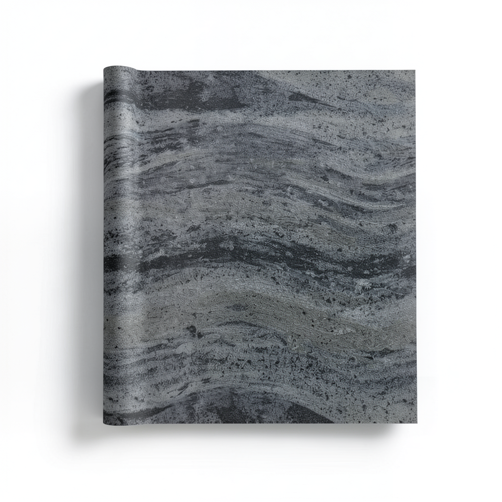Wavy Wallpaper 10m x 1.06m Dark Gray, Model 83699