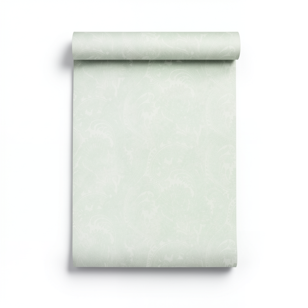 Patterned Wallpaper Pale Green, 10 m Length, 0.53 m Width, Model 18382