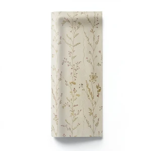 Wall Decoration Leaf-Patterned Design 10m x 0.53m Beige, Model 221340