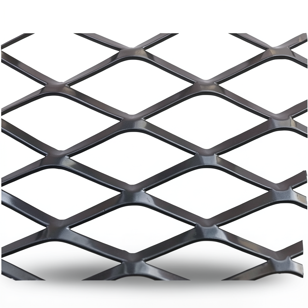 Hot Rolled Black Steel Expanded Metal Mesh Thickness 4.8 mm Width 1.22 m Length 1 m