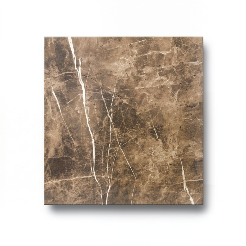 Porcelain Floor Tiles 10 mm Thickness, 60x60 cm Size, Emperador Color, Amore Design