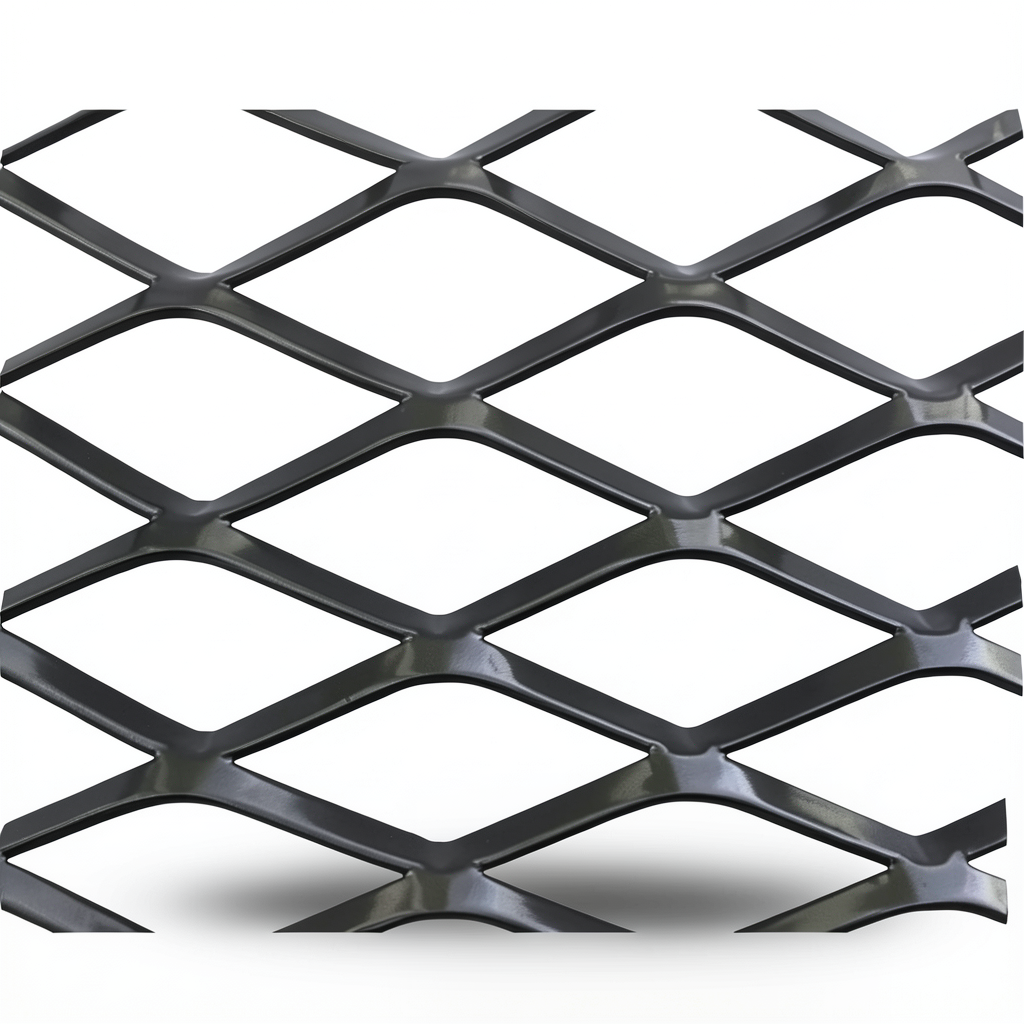 Hot Rolled Black Steel Expanded Metal Mesh Thickness 3.8 mm Width 1.22 m Length 3 m