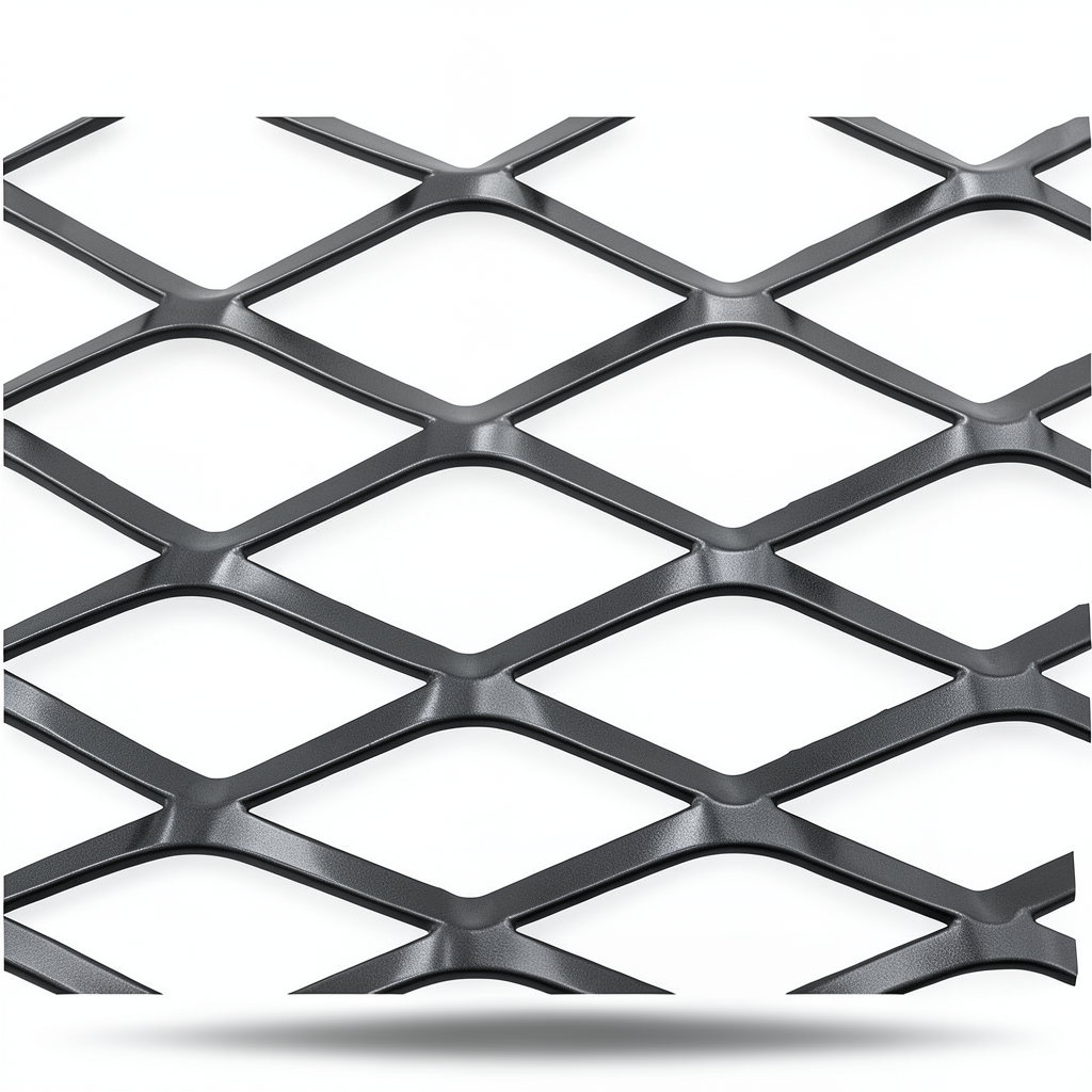 Hot Rolled Steel Expanded Metal Mesh Thickness 5.8 mm Width 1.22 m Length 2 m