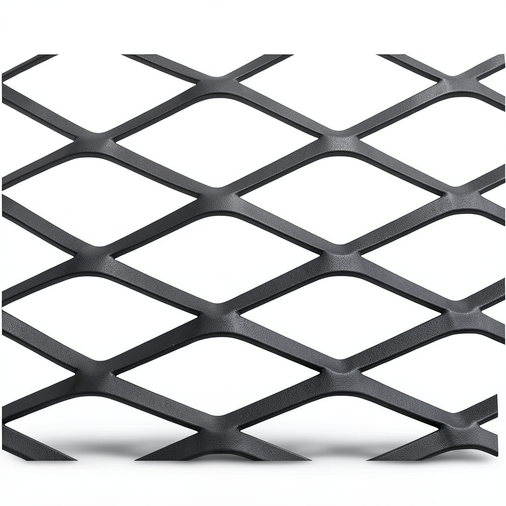 Hot Rolled Black Steel Expanded Metal Mesh Thickness 2.8 mm Width 1.22 m Length 3 m