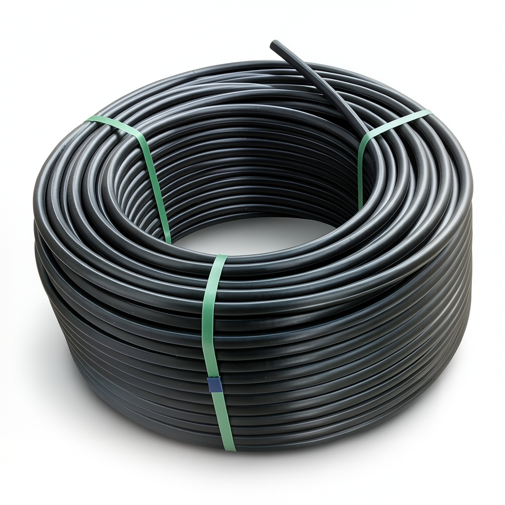 لفة أنابيب HDPE ضغط 16 بار PN 16 PE 80 قطر خارجي 110 مم SDR 9 لون اسود