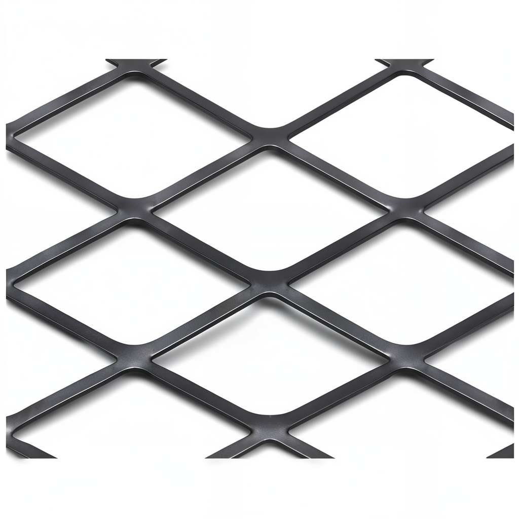 Hot Rolled Black Steel Expanded Metal Mesh Thickness 1.2 mm Width 1.22 m Length 3 m