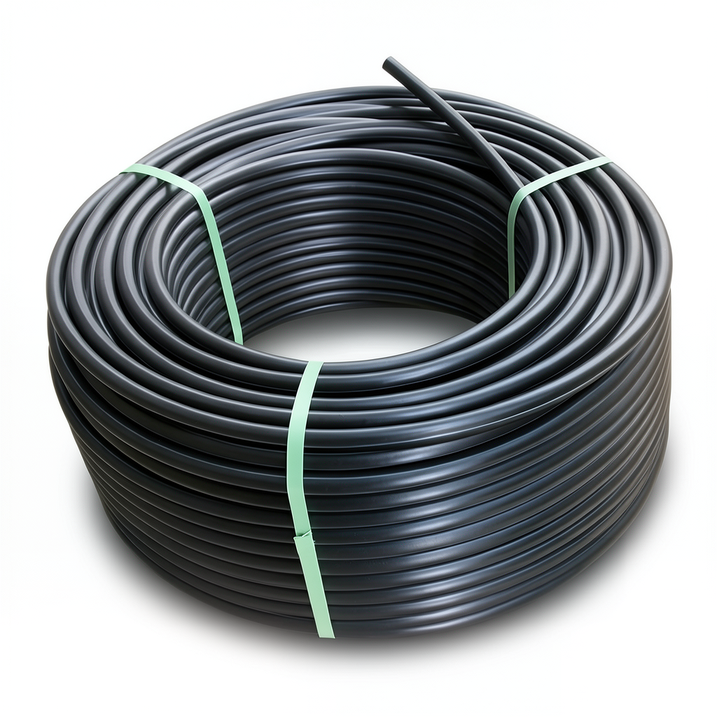 لفة أنابيب HDPE ضغط 16 بار PE 80 قطر خارجي 160 مم SDR 9 لون أسود