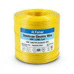 لفة سلك امريكي AWM نحاس مجدول 600 فولت 6 AWG معزول PVC لون أصفر طول 500 قدم | شركة الفنار