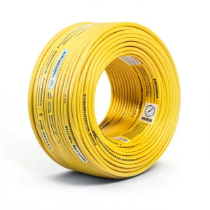 لفة سلك امريكي AWM نحاس مجدول 600 فولت 6 AWG معزول PVC لون أصفر طول 500 قدم | شركة الفنار