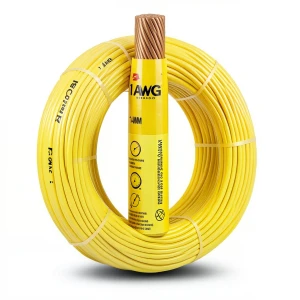لفة سلك كهرباء امريكي AWM نحاس مجدول 600 فولت 1 AWG معزول PVC لون أصفر 500 قدم | شركة الفنار