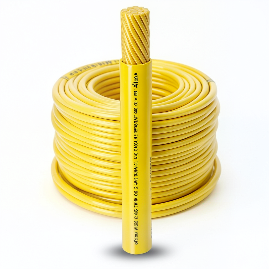 Stranded Copper AWM American Wire 600V 2/0 AWG PVC Insulation Yellow 500 ft | Al Fanar
