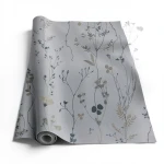 Leaf-patterned Wallpaper 0.53m x 10m Gray Color, Model 221341