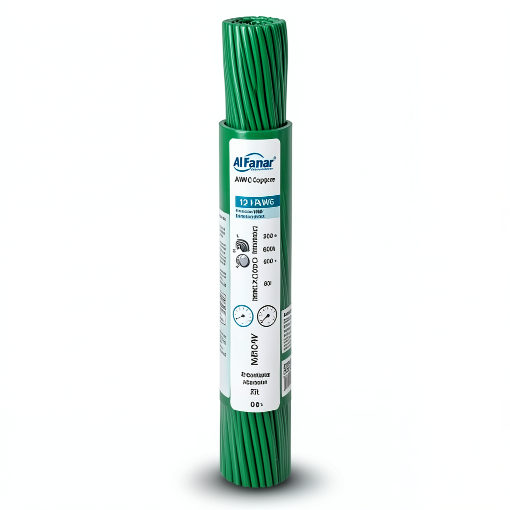 Stranded Copper AWM American Wire 600V 12 AWG PVC Insulation Green 500 ft | Al Fanar