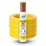Stranded Copper AWM American Electric Wire 600V 10 AWG PVC Insulated Yellow 500 ft Coil | Al Fanar