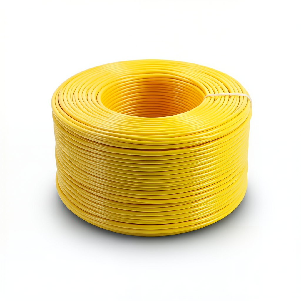 لفة سلك امريكي AWM نحاس مجدول 600 فولت 2 AWG معزول PVC لون أصفر 500 قدم | شركة الفنار