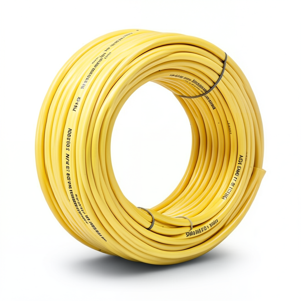 لفة سلك كهرباء امريكي AWM نحاس مجدول 600 فولت 3/0 AWG معزول PVC لون أصفر طول 500 قدم | الفنار