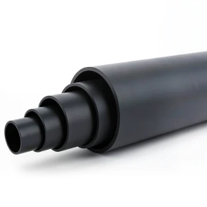 HDPE Plastic Pipe Pressure 4 Bar PE 80 Size 280 mm SDR 33 Black