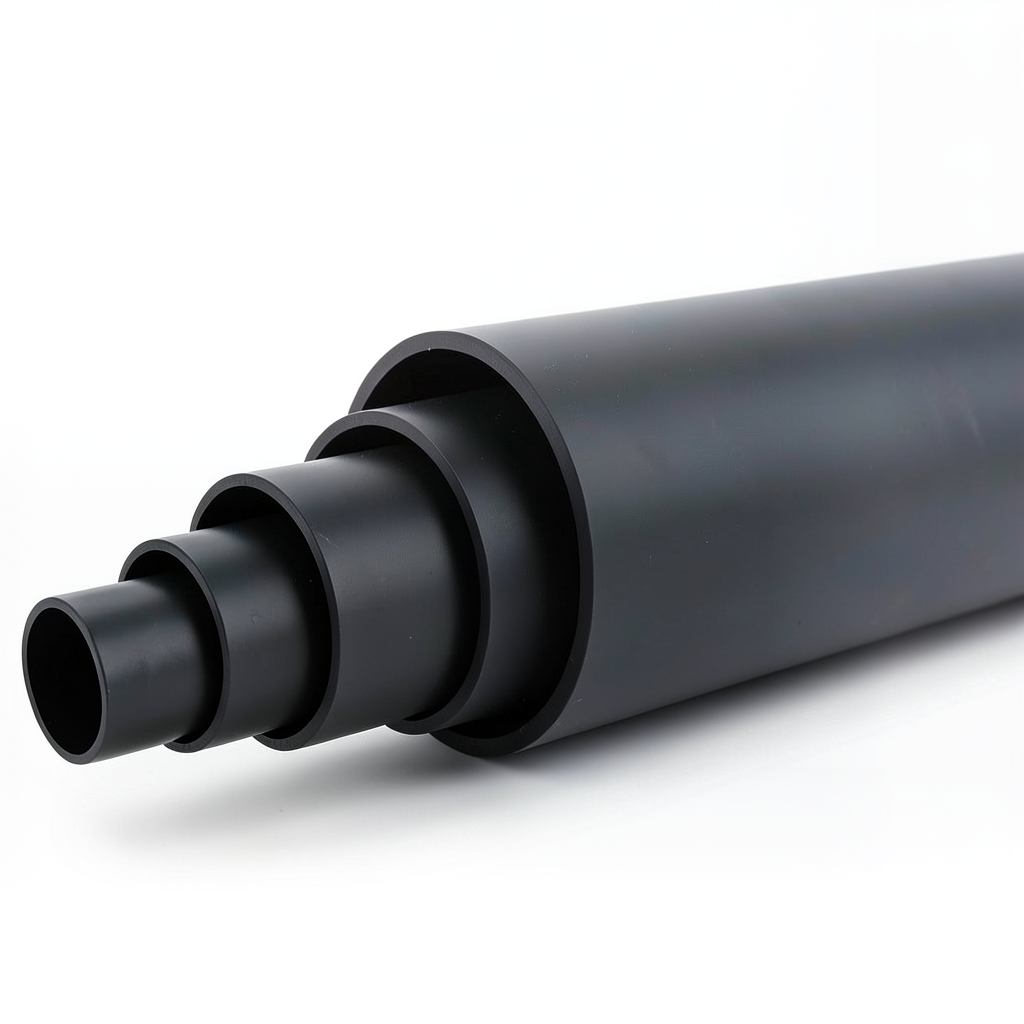 مواسير بلاستيك HDPE ضغط 4 بار PE 80 قطر خارجي 280 مم SDR 33 لون أسود
