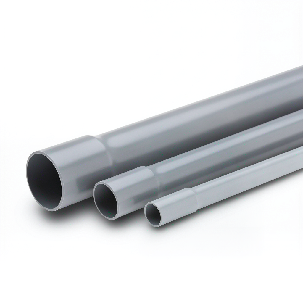 UPVC Pipe PN 4 Bar Size 200 mm Thickness 4 mm Gray Color
