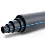 مواسير HDPE ضغط 10 بار PE 100 قطر خارجي 180 مم SDR 17 أسود مع خط أزرق