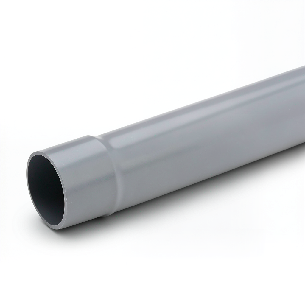 UPVC Plastic Pipe Class 3 Outside Diameter 400 mm Thickness 11.7 mm Grey Color