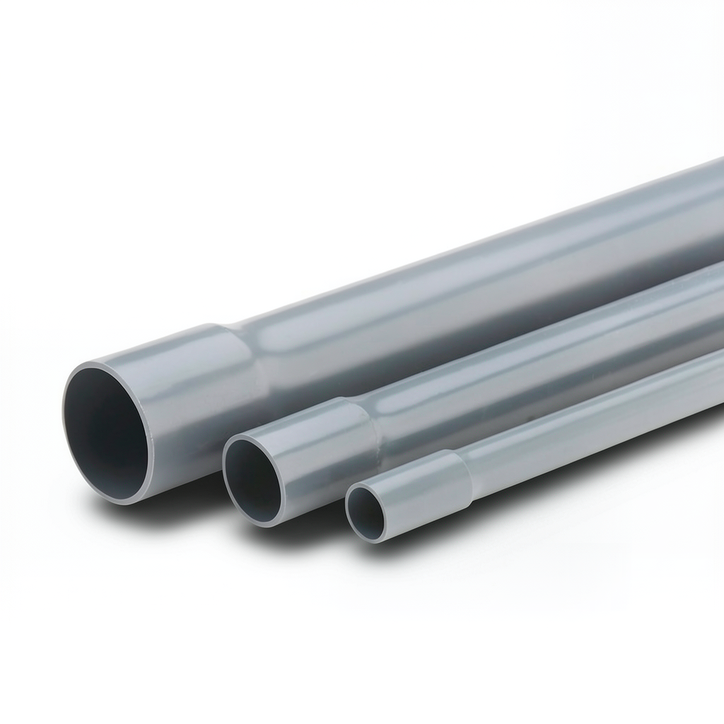 UPVC Pipe PN 6 Bar 630 mm OD 18.4 mm Thickness Gray Color