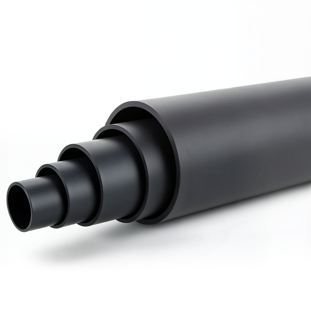 أنابيب HDPE ضغط 4 بار [PE 80] قطر خارجي 200 مم SDR 33 لون أسود