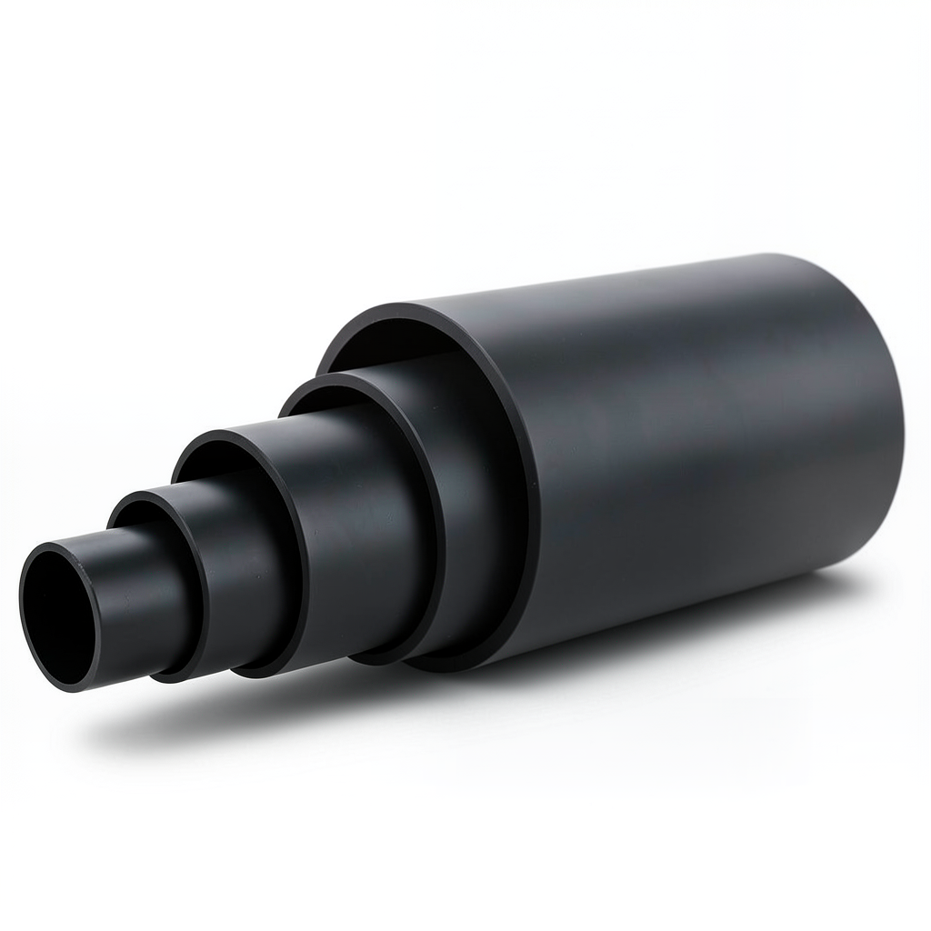 مواسير بلاستيك HDPE ضغط 4 بار PE 80 قطر خارجي 280 مم SDR 33 لون أسود