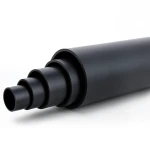 مواسير بلاستيك HDPE ضغط 4 بار PE 80، قطر خارجي 450 مم، SDR 33، لون أسود