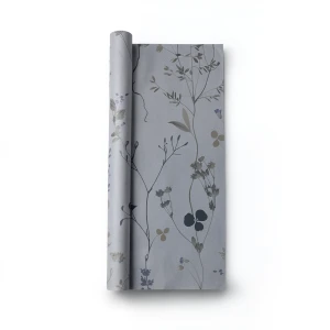 Leaf-patterned Wallpaper 0.53m x 10m Gray Color, Model 221341