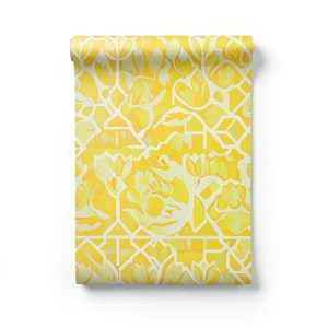 Dutch Patterned Wall Decoration Size 10m x 0.53m, Yellow Color