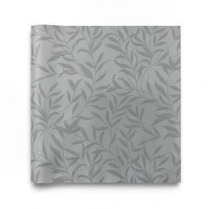Leaf-patterned Wallpaper 0.53m x 10m Gray Color, Model 221352
