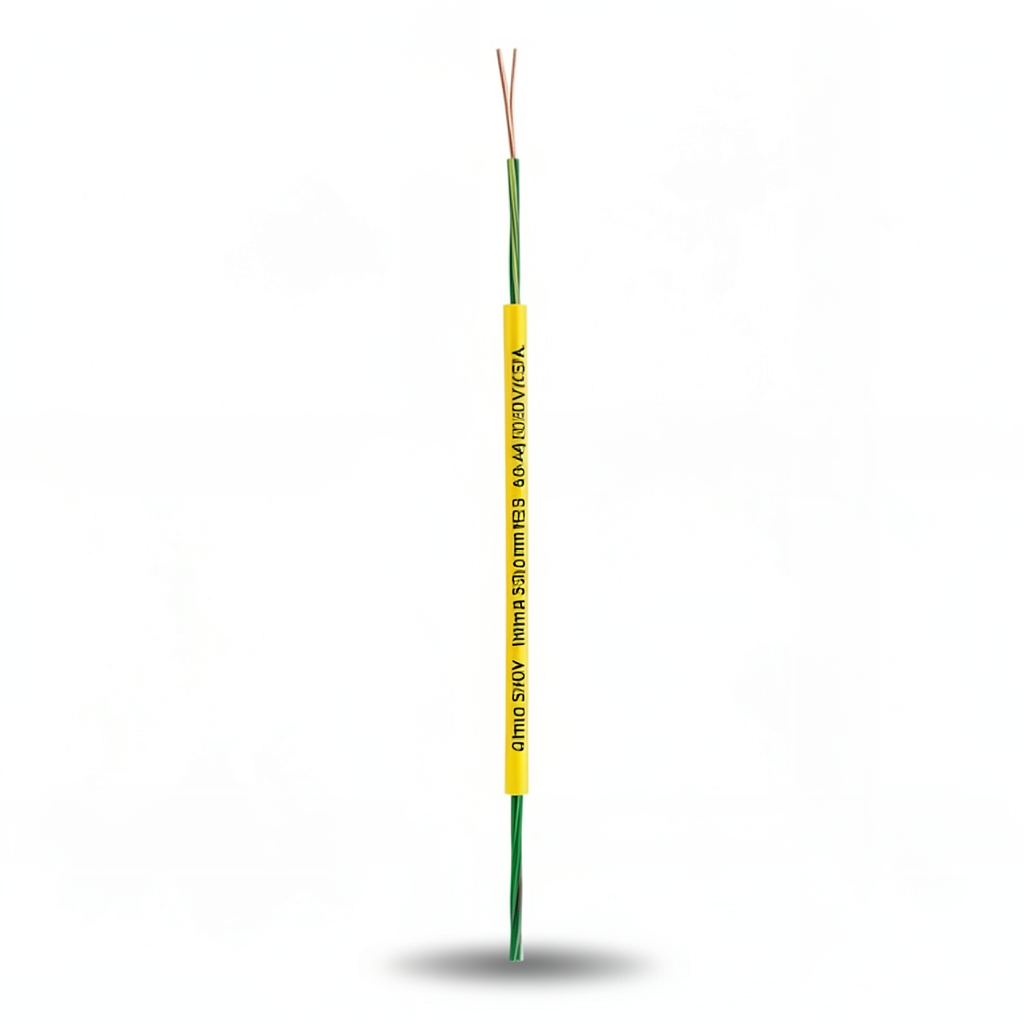 4mm Yellow/Green Single Wire 450/750V, Flexible Copper Conductor PVC Insulated | Al Fanar