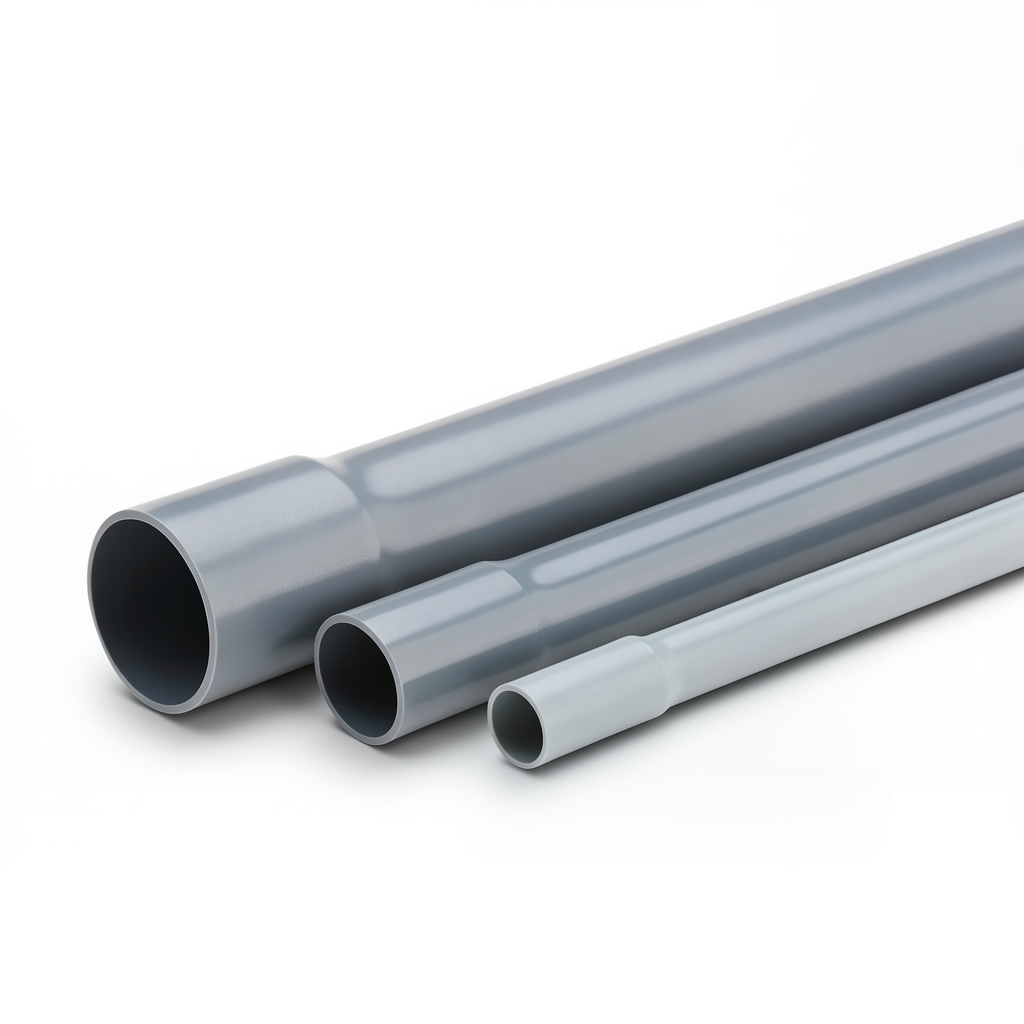 UPVC Plastic Pipe Class 2 Size 75 mm Thickness 1.8 mm Gray Color